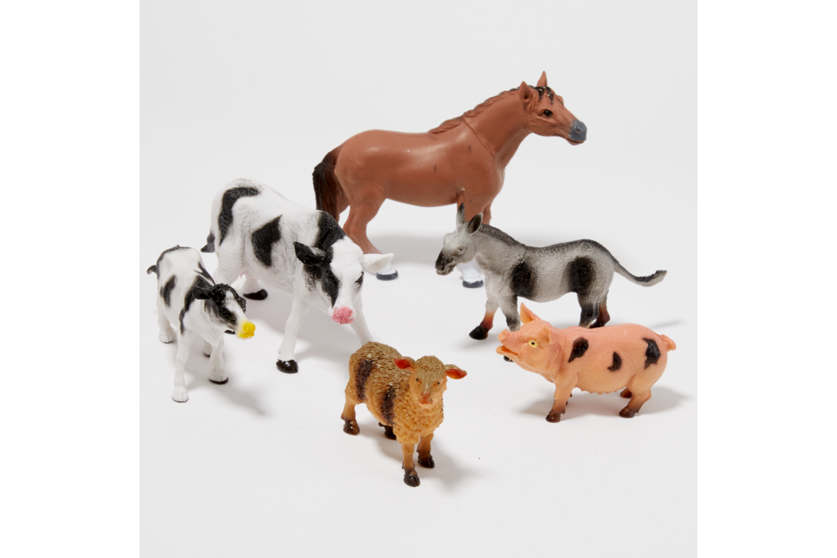 Boerderijdierenset, 6 stuks