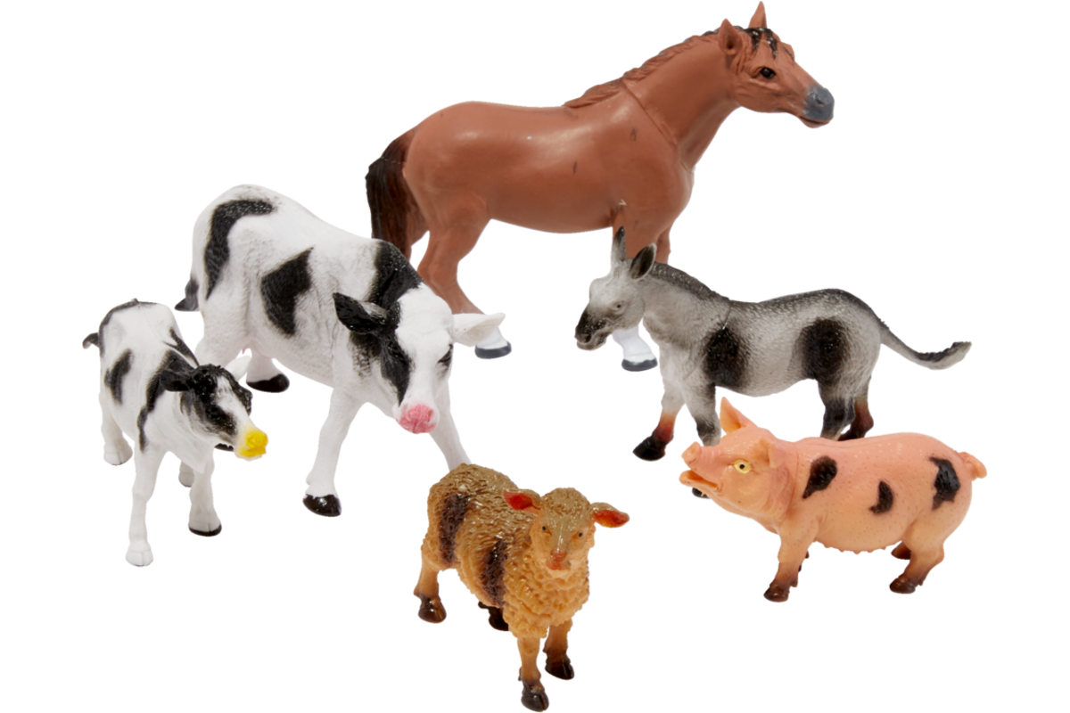 Boerderijdierenset, 6 stuks