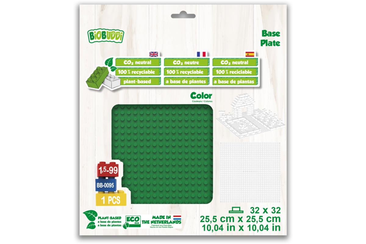 BiOBUDDi Education basisplatenset Forest green, 4 st, 25,5 x 25,5 cm