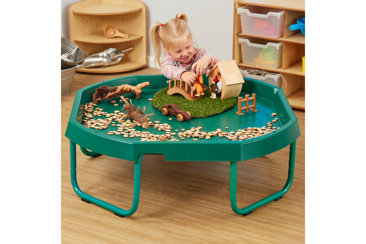 Tuff tray | verstelbaar onderstel groen