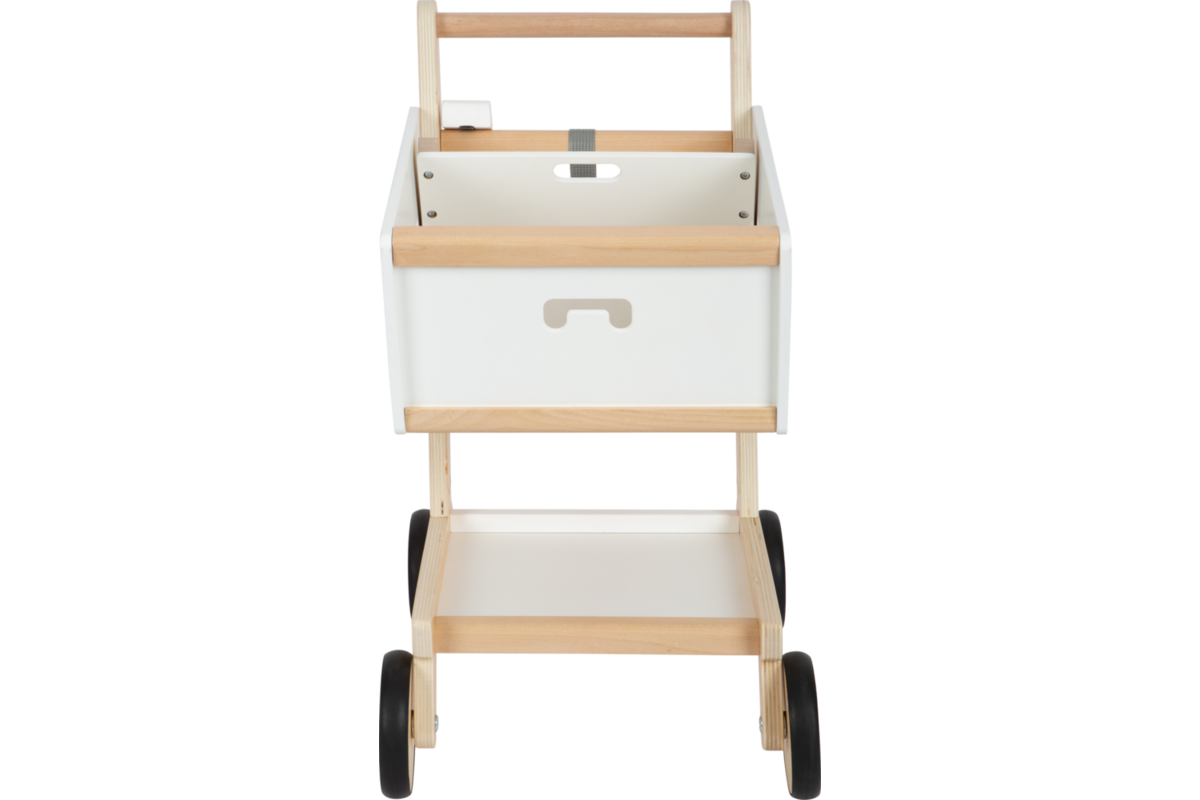 Small Foot - houten supermarkt winkelwagen wit