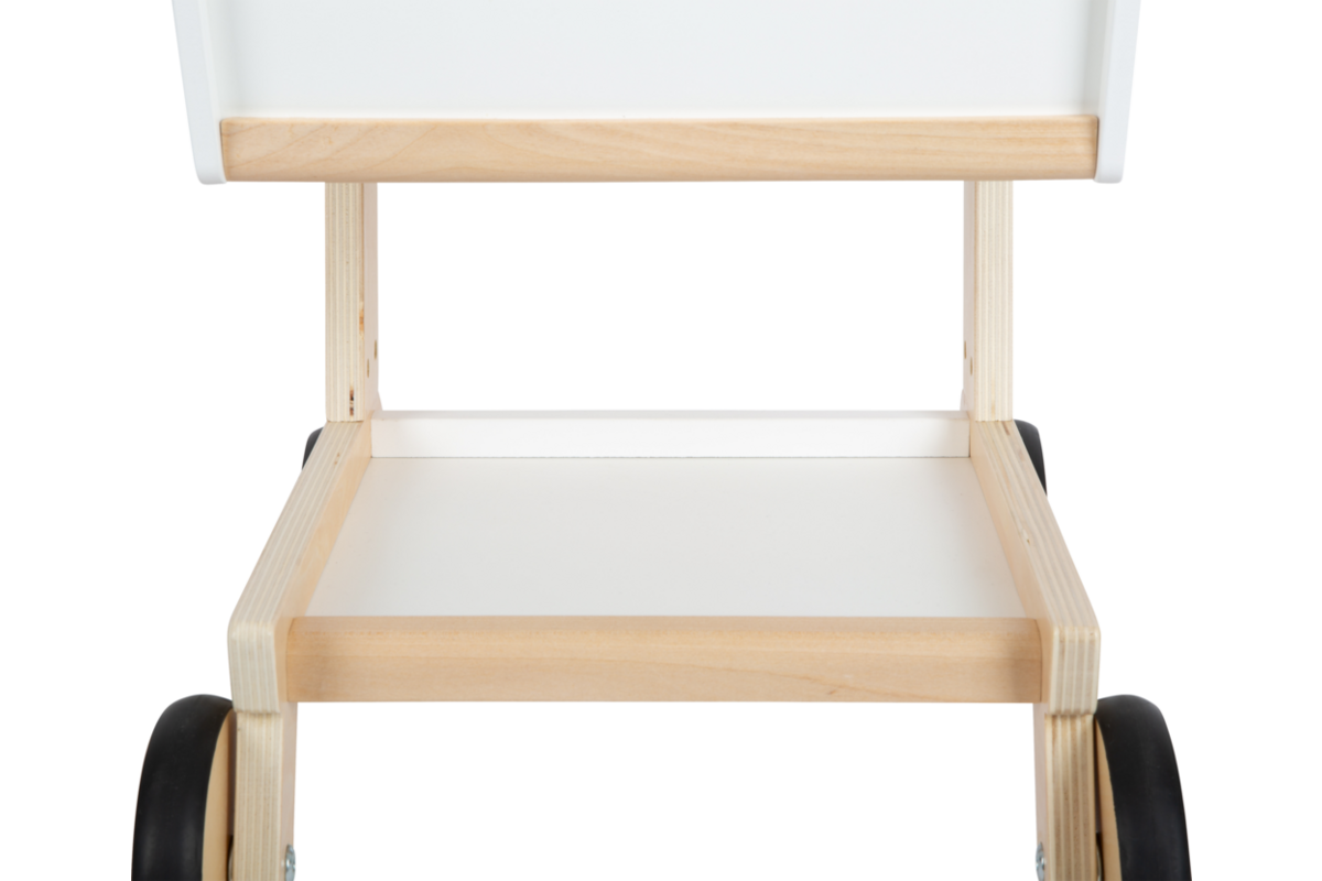 Small Foot - houten supermarkt winkelwagen wit