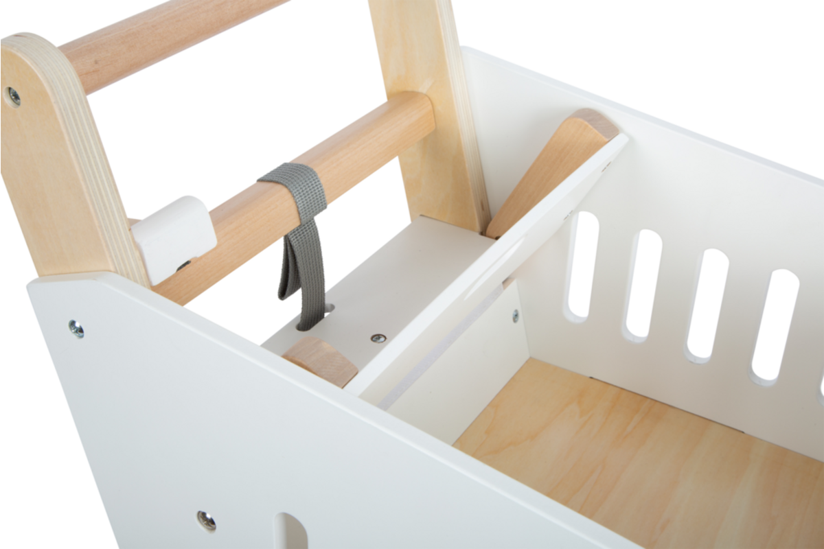 Small Foot - houten supermarkt winkelwagen wit