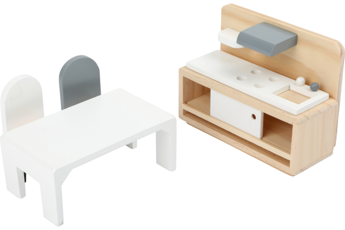 Small Foot - Houten Poppenhuis Meubeltjes Complete Set, 28dlg.