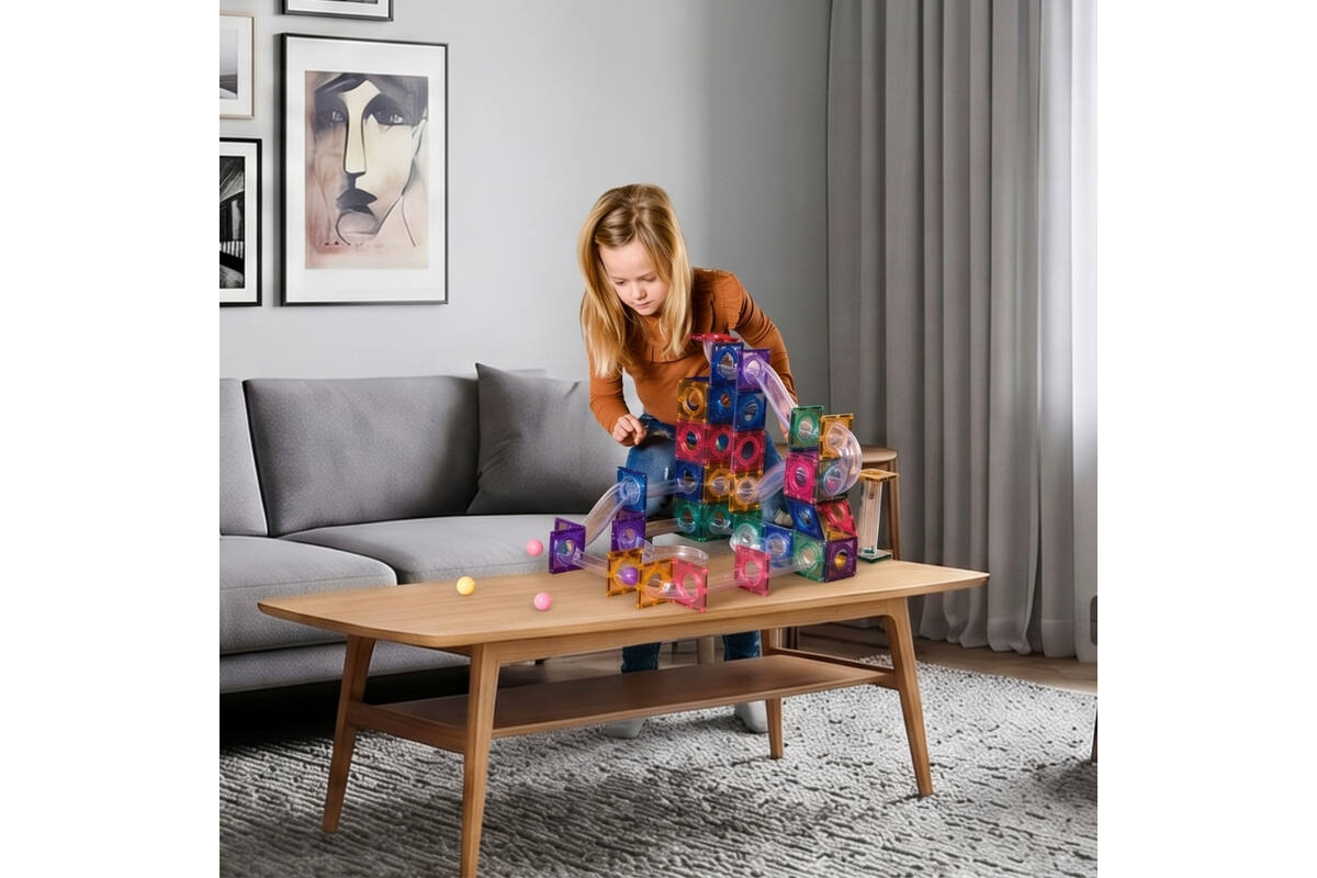Coblo Pastel Knikkerbaan - 100 stuks