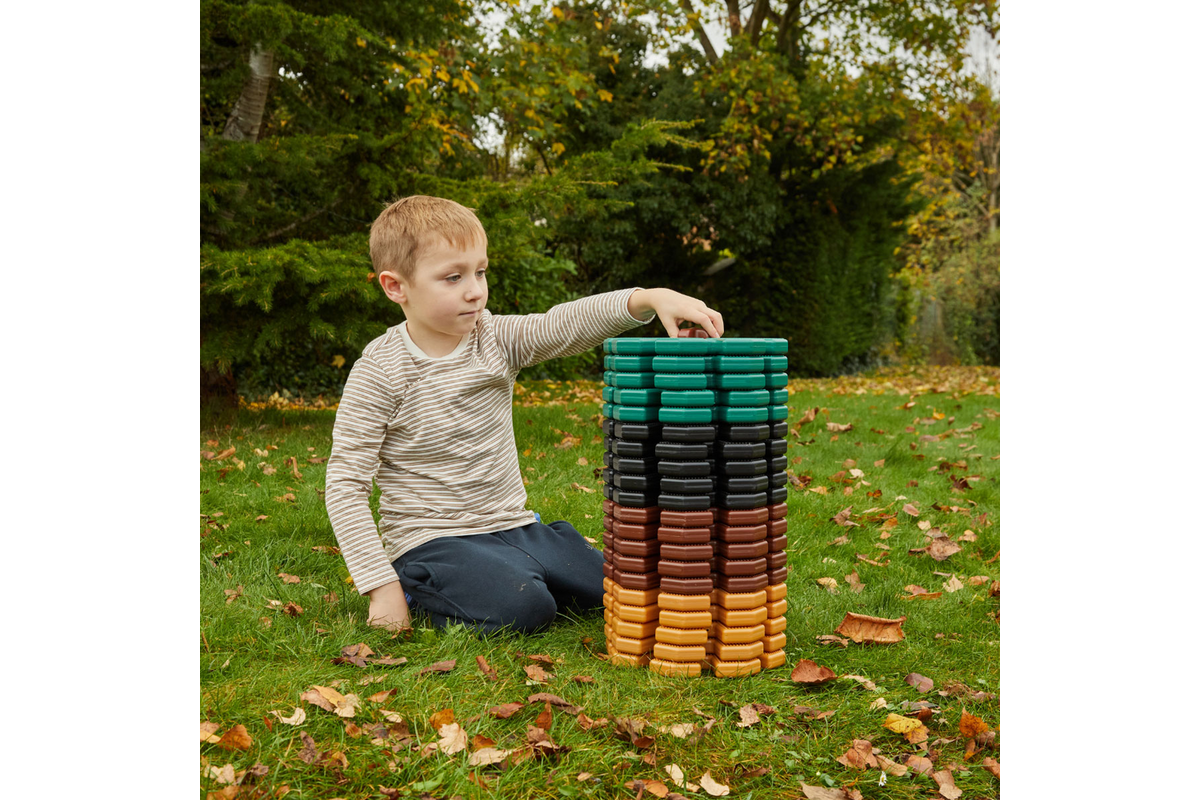 Polydron Reuze Octoplay Natuurkleuren, 84 Stuks