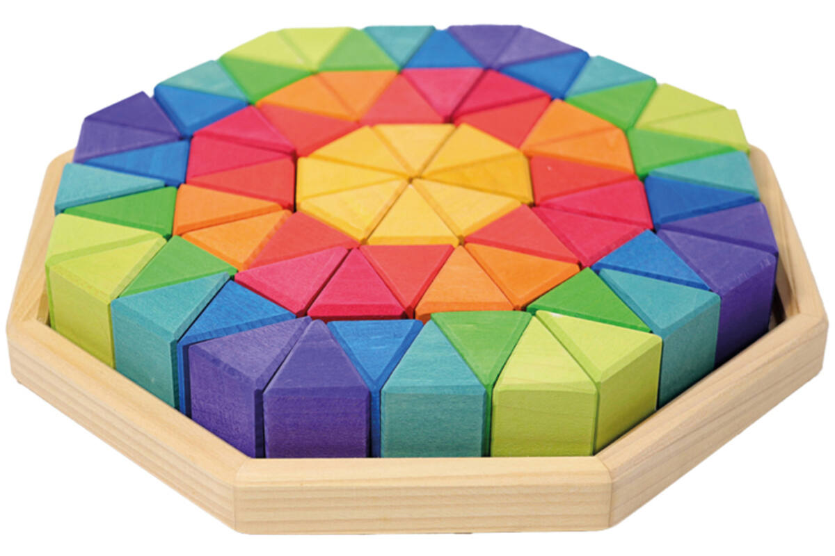 Grimm's - reuze achthoek - puzzel - hout - set van 72