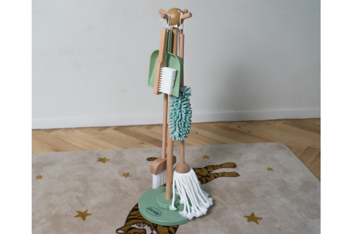 Schoonmaakset | 6 delig, hout