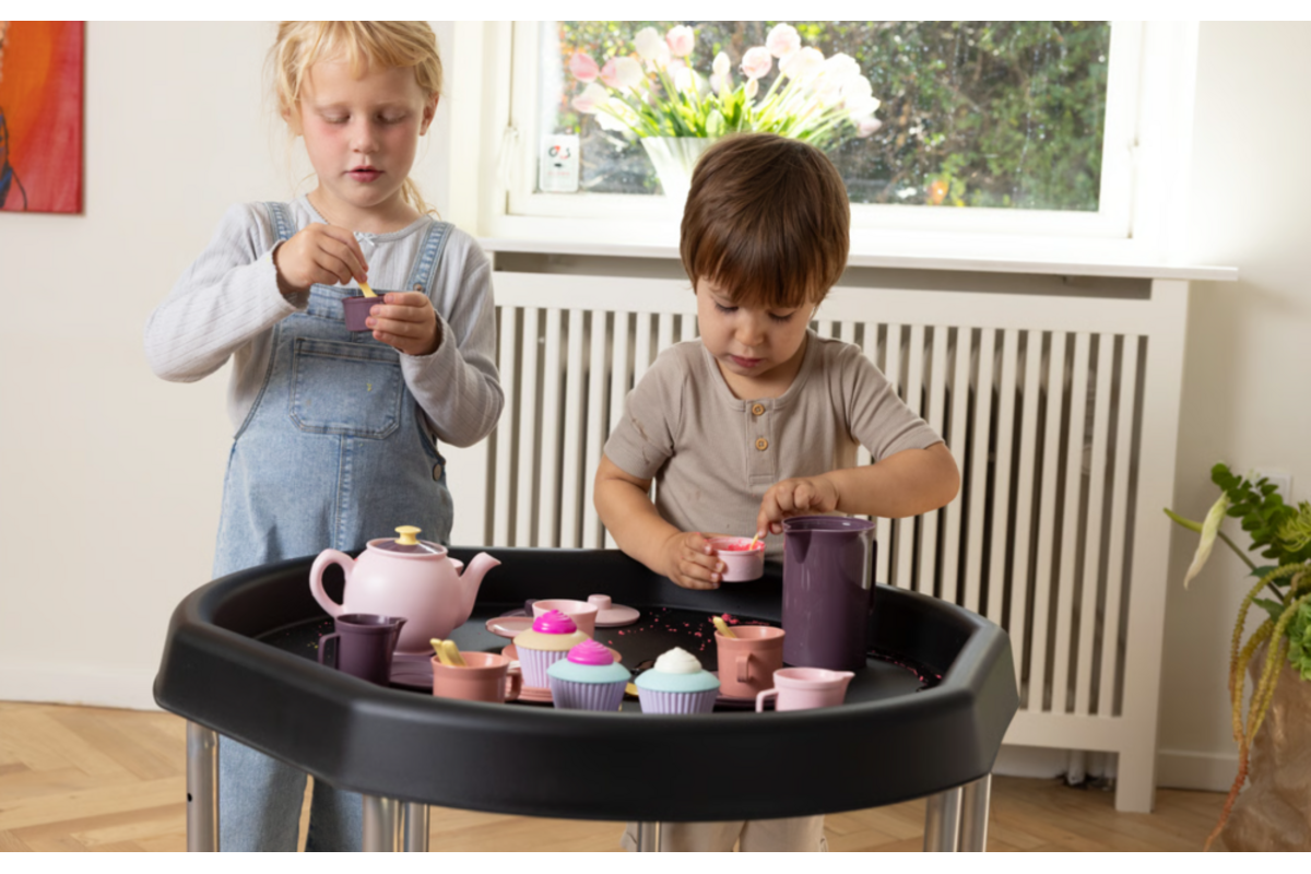Tuff tray | zeshoek | Blauw, 73 cm met frame