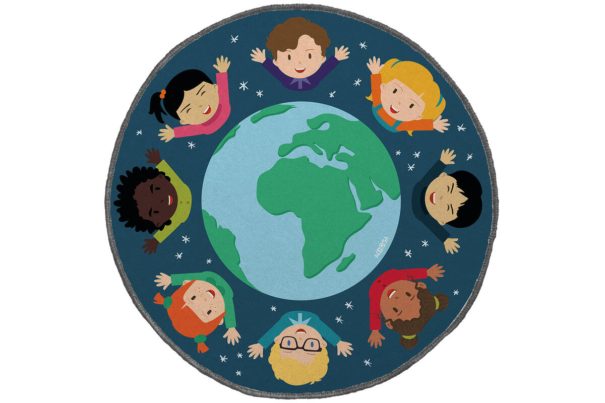 Speelmat rond | kinderen van de wereld, 200 cm diameter