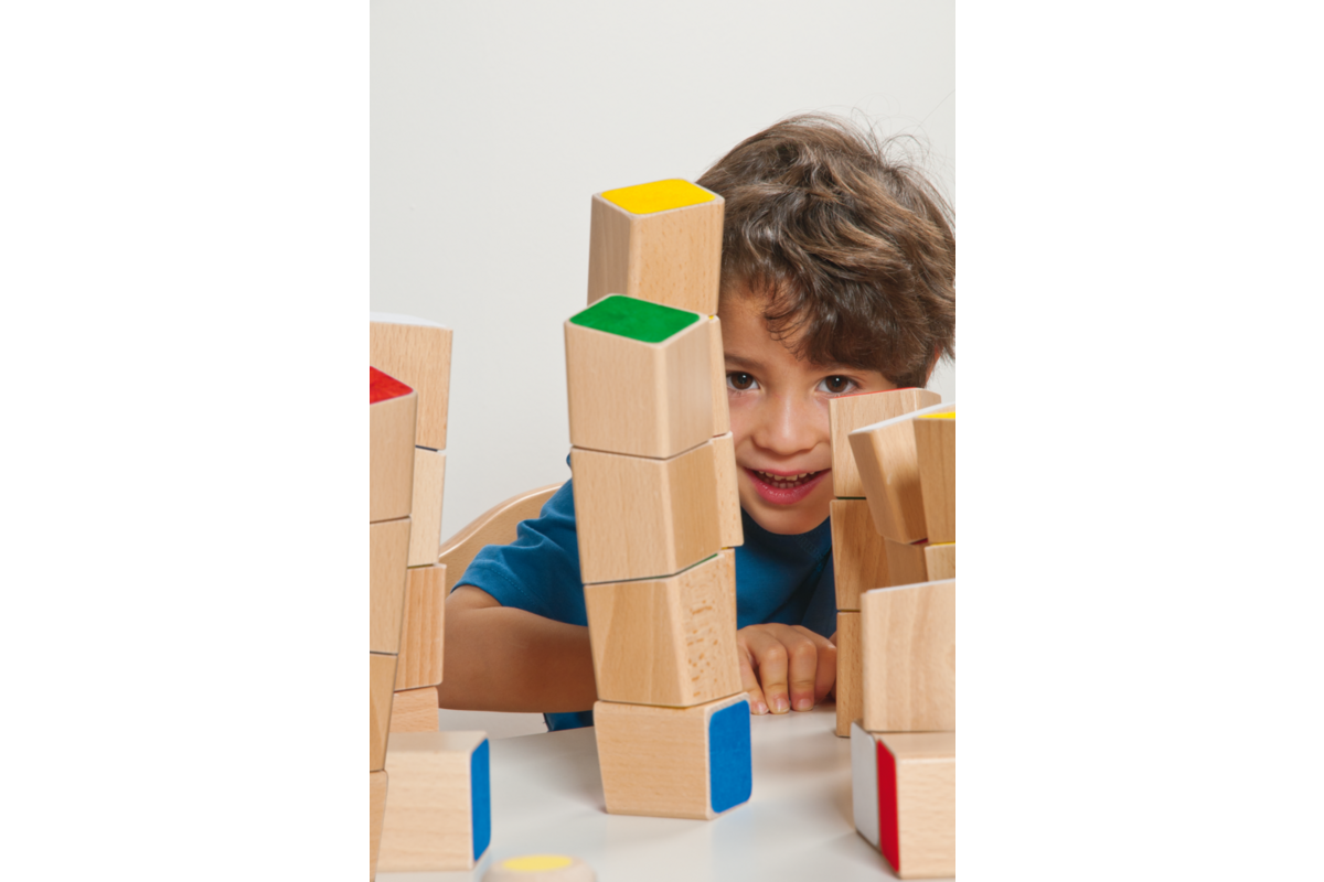 Bouwblokken balanceren