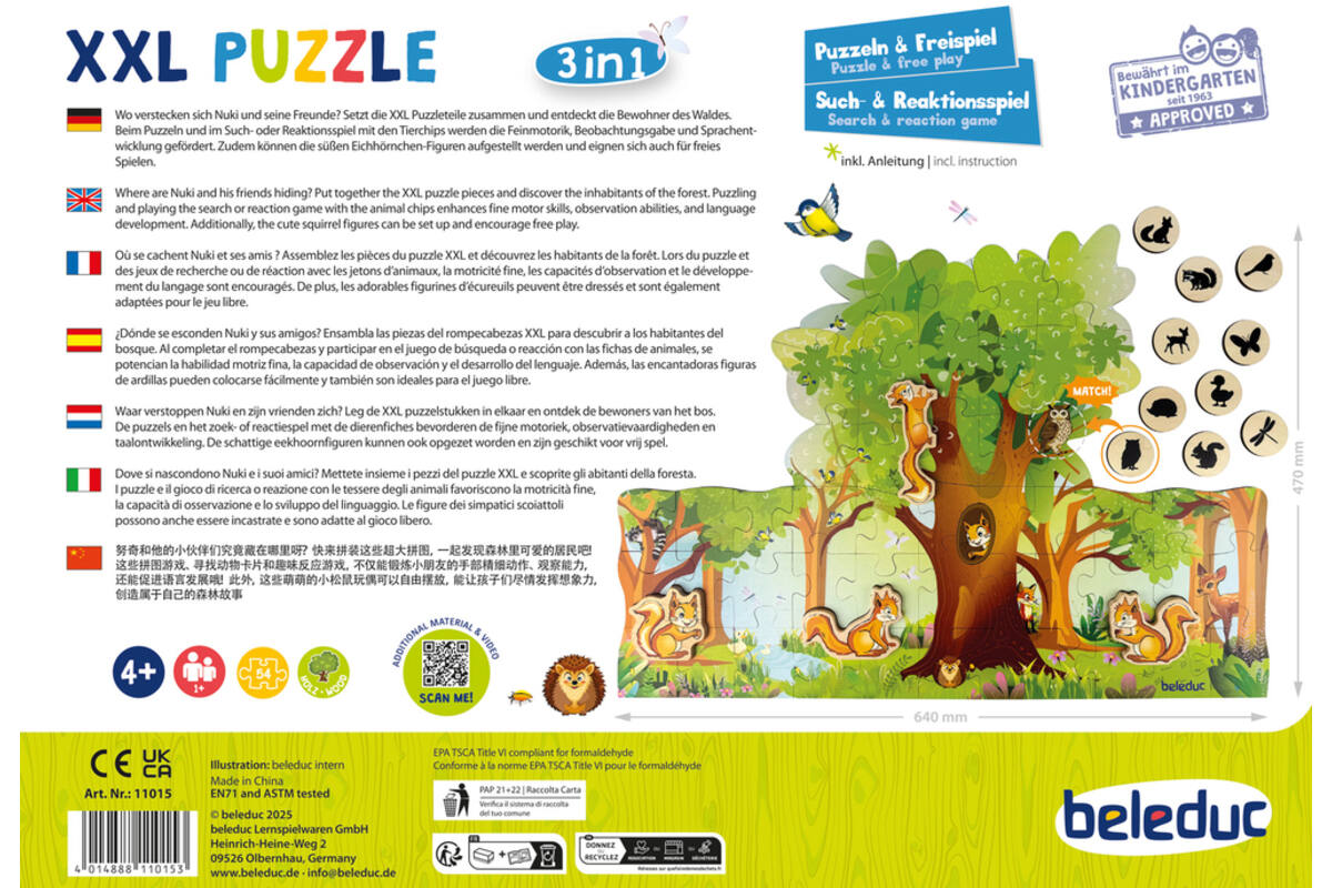 Puzzel XXL - Nuki & vrienden