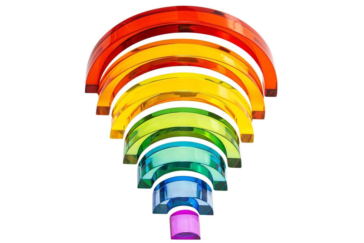 Regenboog van acryl