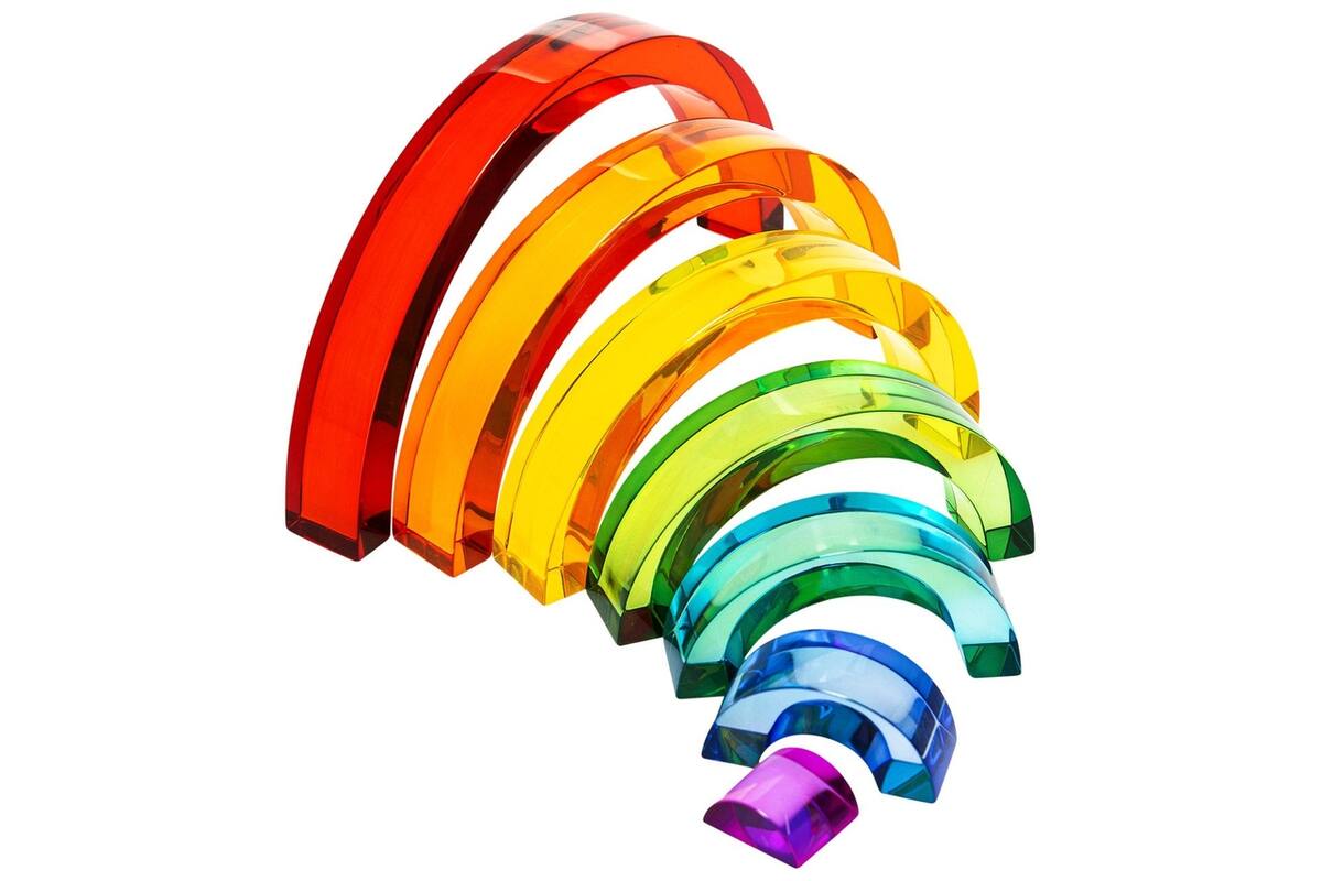 Regenboog van acryl