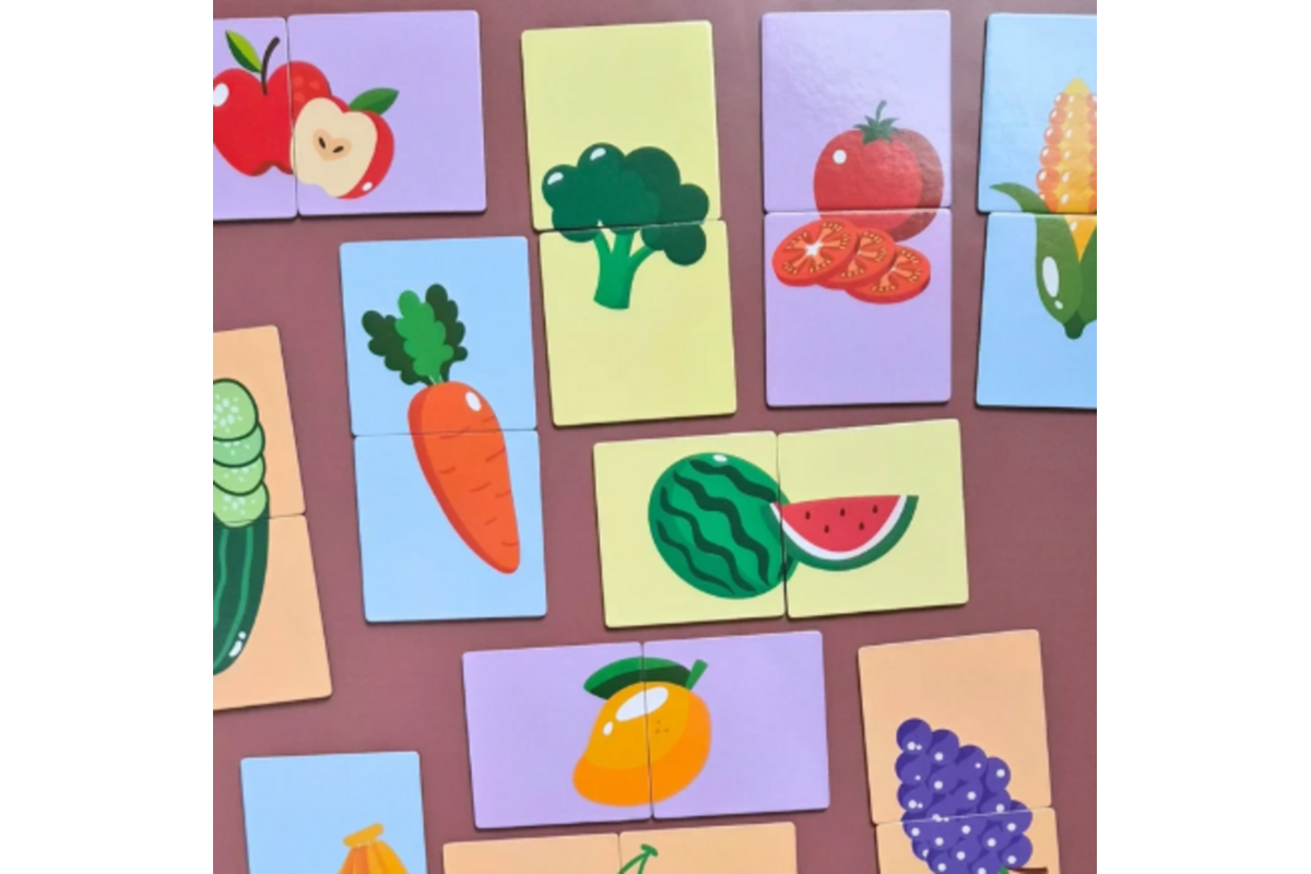 Magnetische fruit- en groentepuzzel
