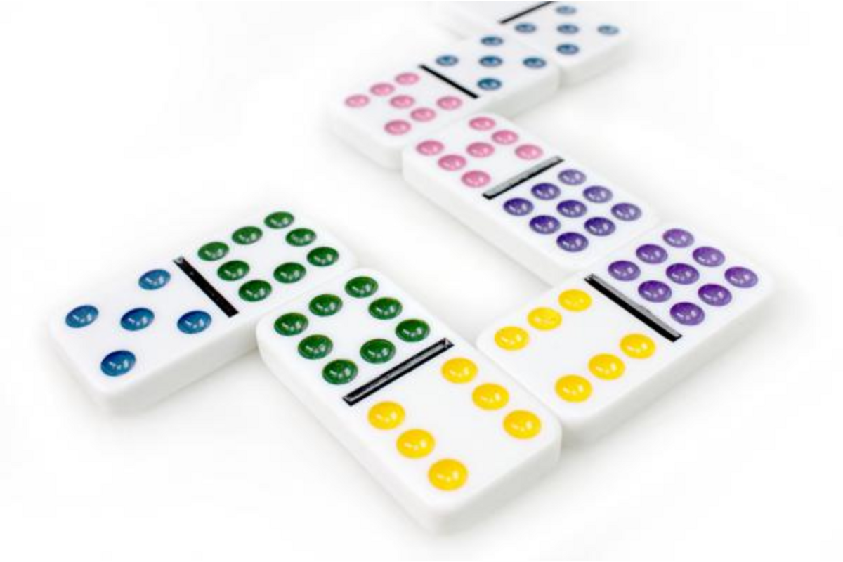 Domino dubbel 9 in blik