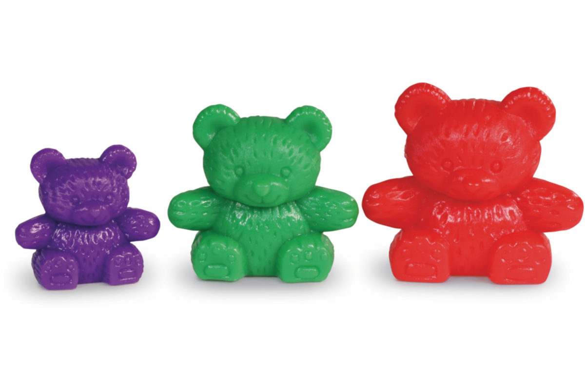 Berenfamilie, regenboogkleuren, set van 96