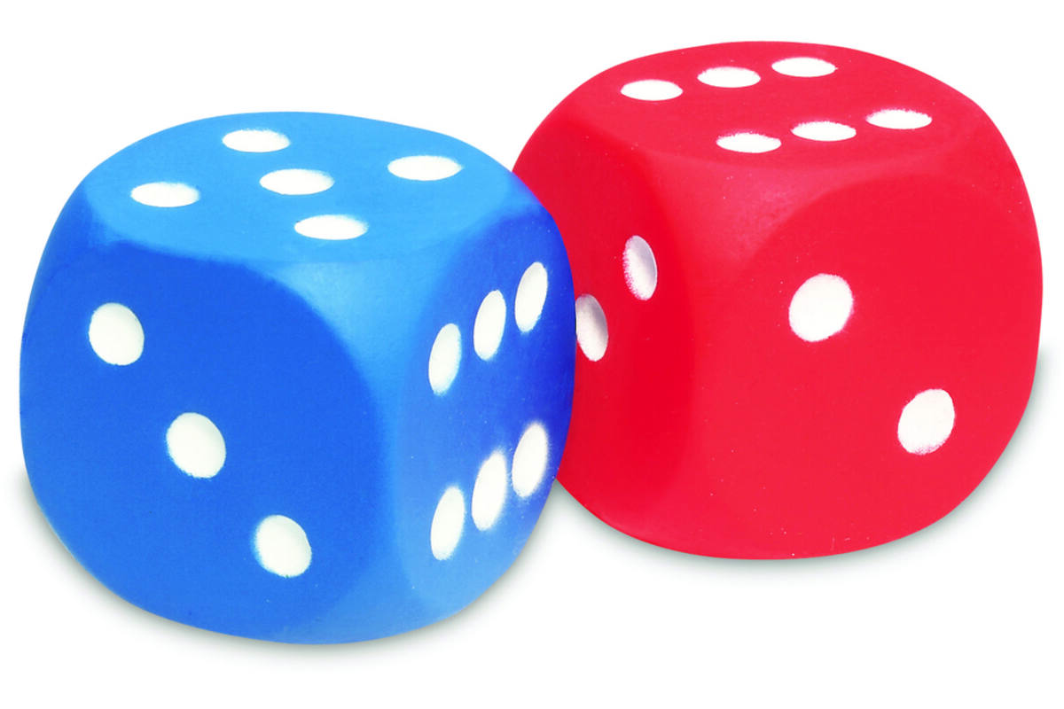 Dobbelstenen foam (set van 2)