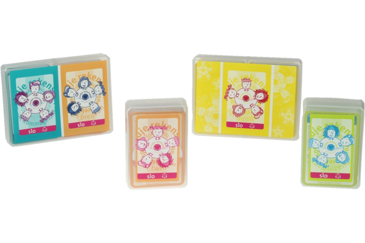 Rondje rekenspel getalkaarten set van 4 spellen