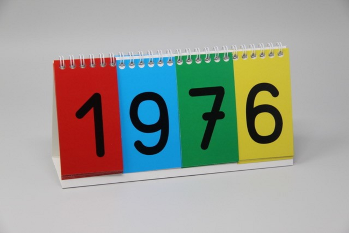 Flipchart, voor 4 cijfers