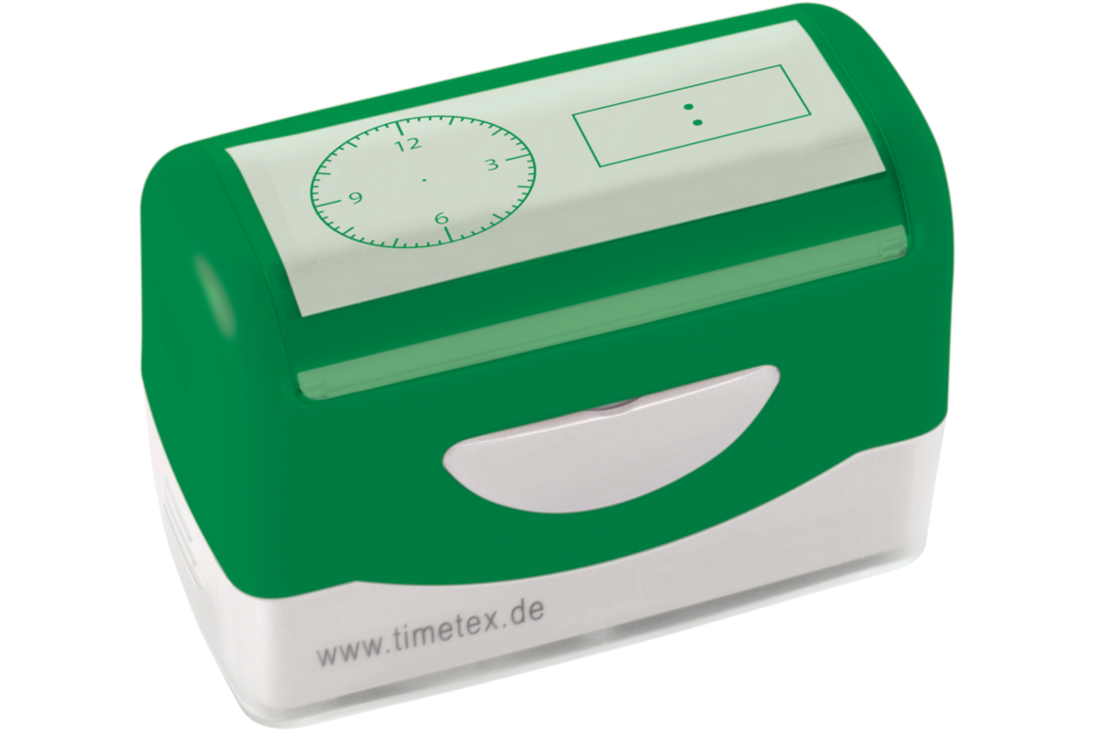 Zeefdrukstempel "Perpetuum", "Kloktijden"
