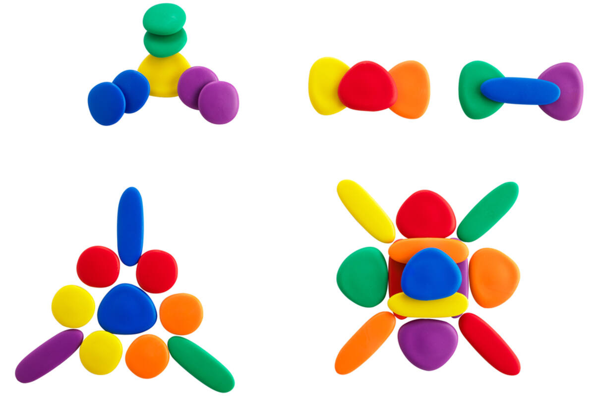 Kiezelstenen Junior in regenboogkleuren, activiteitenset