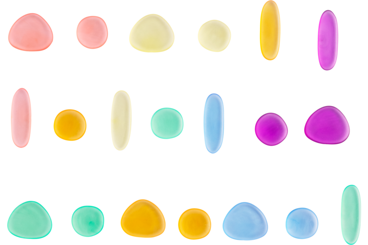 Kiezelstenen Junior in transparante regenboogkleuren