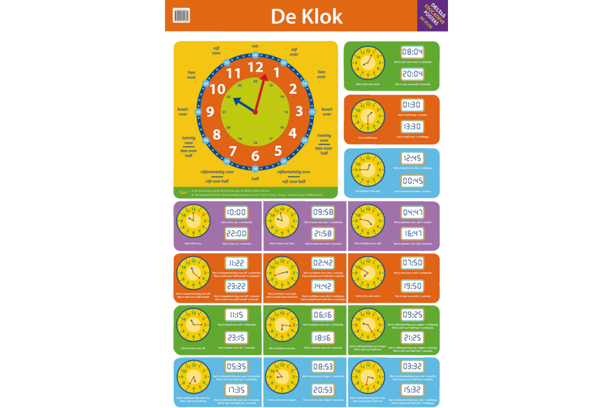 Educatieve Poster: Klok