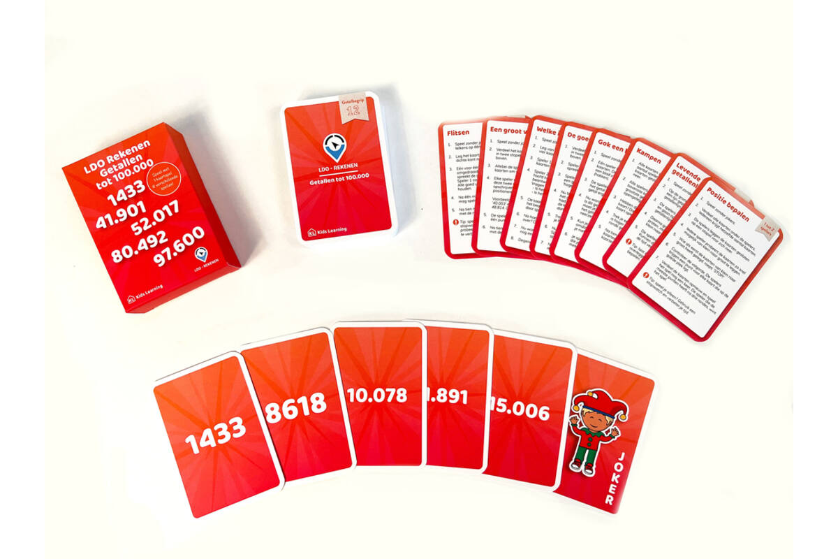 LDO Rekenen - Kaartspel Getallen tot 100.000 - set van 2