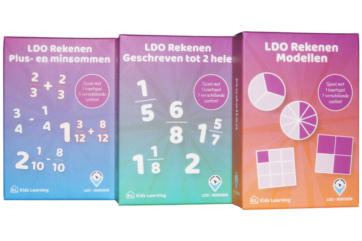 LDO Rekenen - Kaartspel Breuken - set van 3