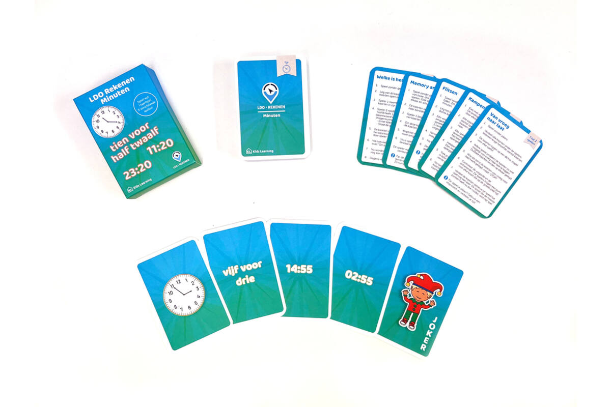 LDO Rekenen - Kaartspel Tijd - set van 4