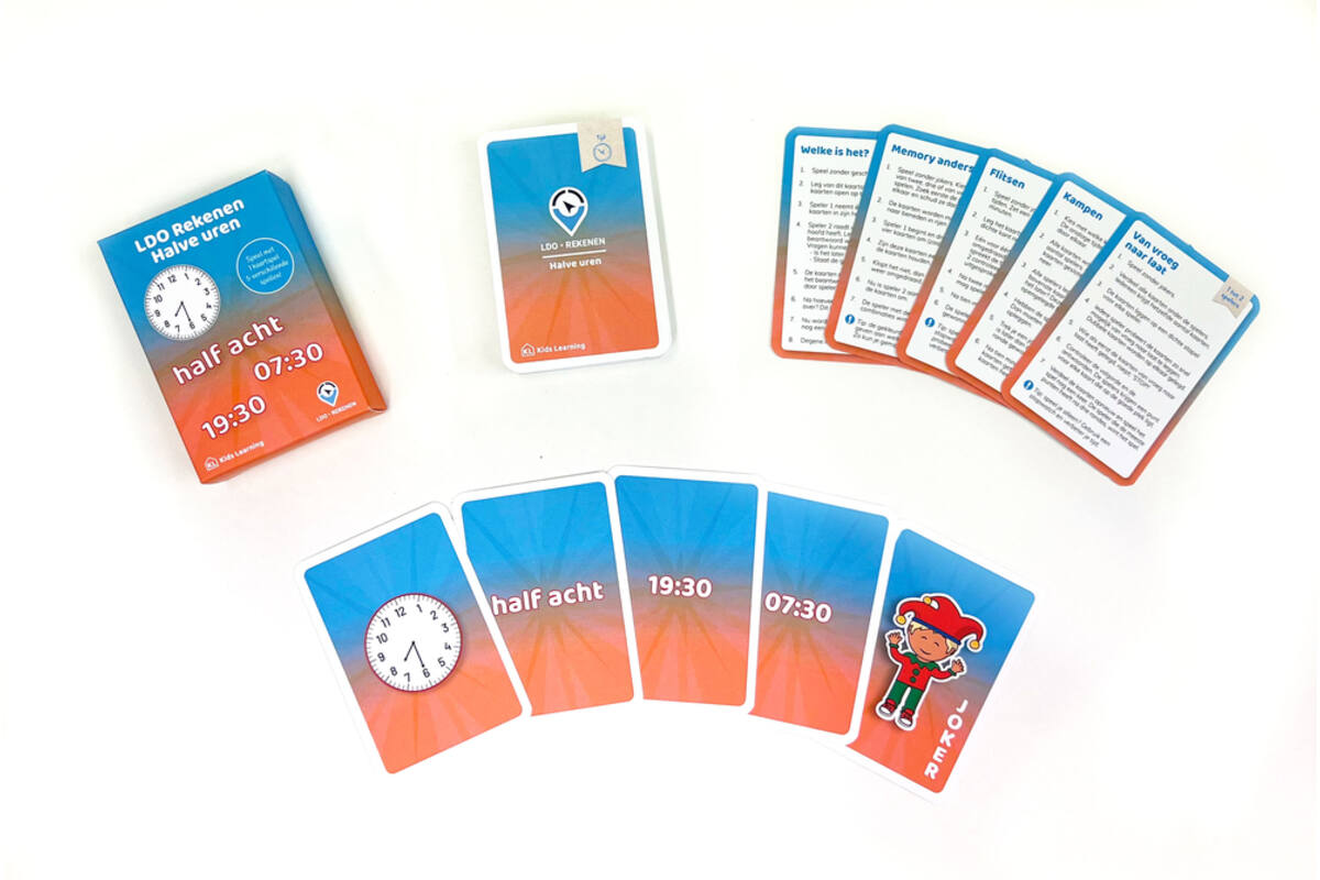 LDO Rekenen - Kaartspel Tijd - set van 4