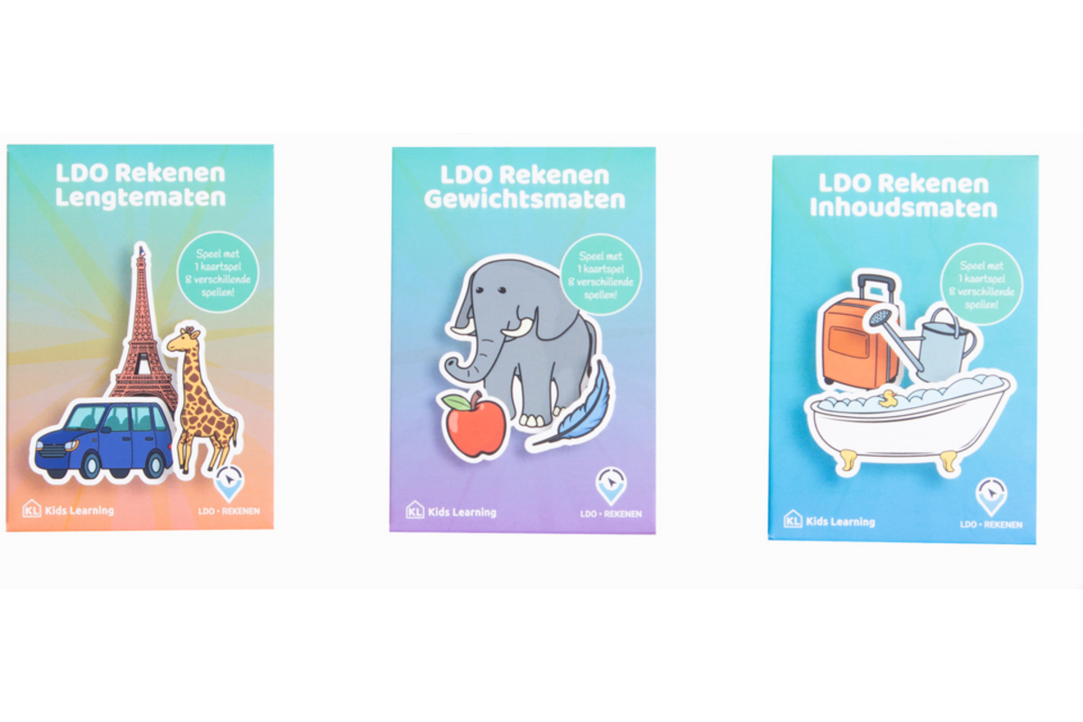 LDO Rekenen - Kaartspel Meten - set van 3