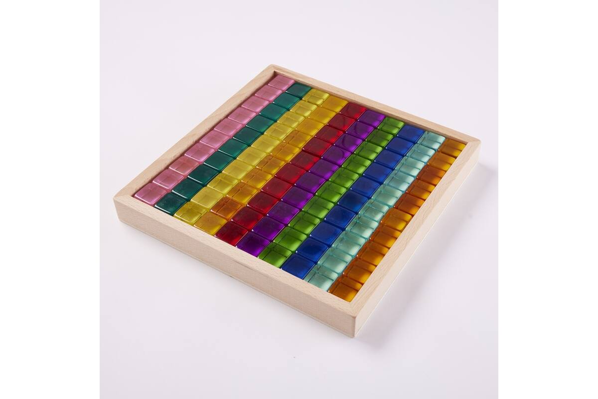 Regenboog Edelstenen & Dienblad 100st