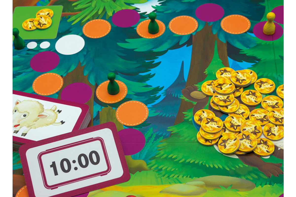 Tijdlezen - Level 21 - Wolfje hoe laat is het? - kloklezen - bordspel
