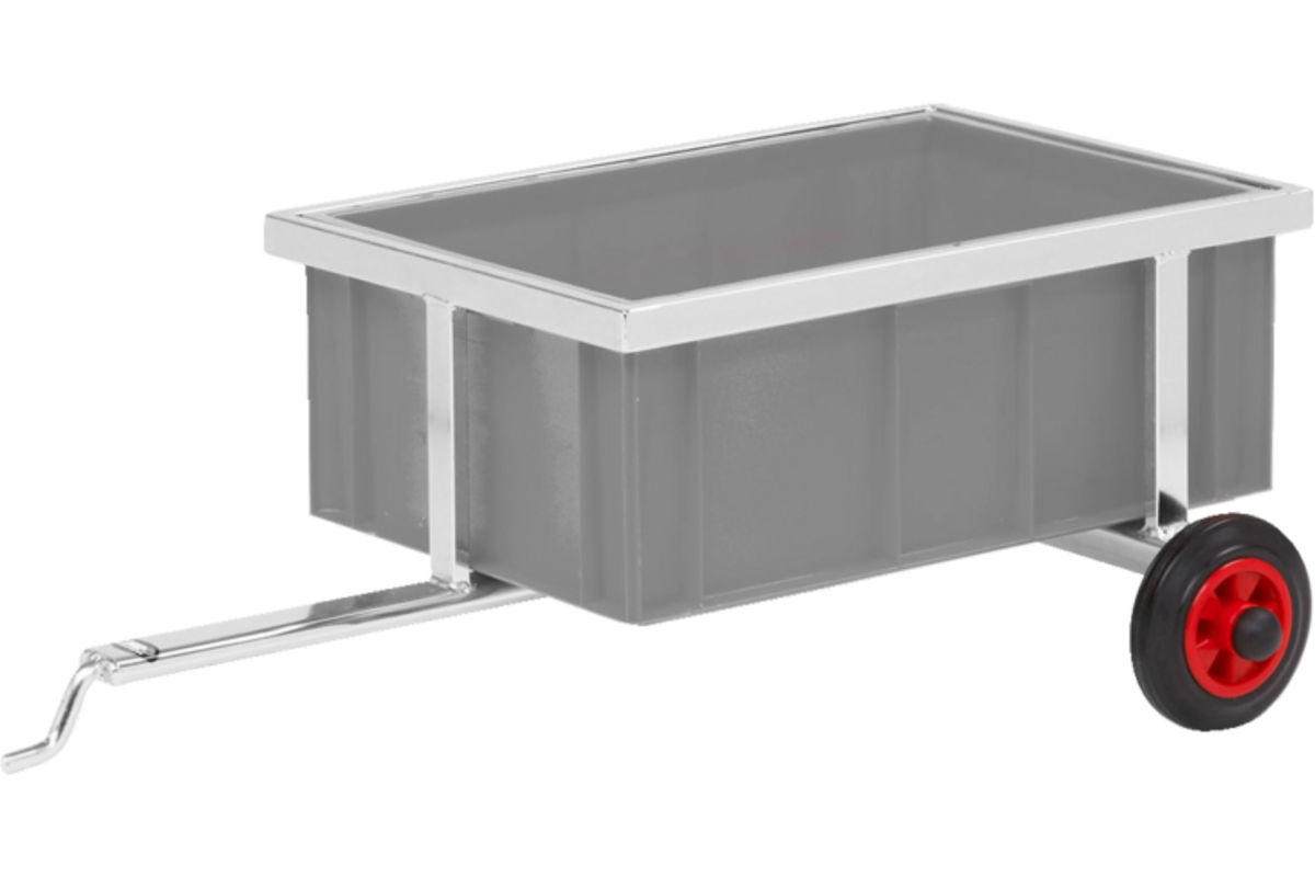 Aanhanger verzinkt incl. grijze bak 60 × 40 × 22 cm