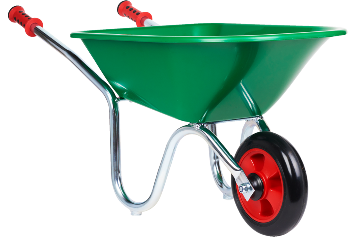 Kruiwagen verzinkt frame, kunststof bak (verpakt in doos)