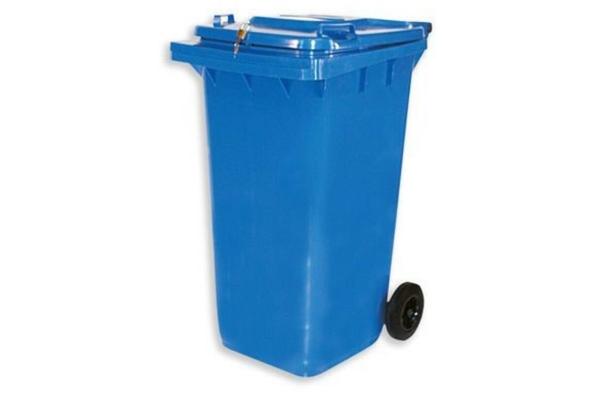Materiaalcontainer | 240 ltr. | Met slot, kleur blauw
