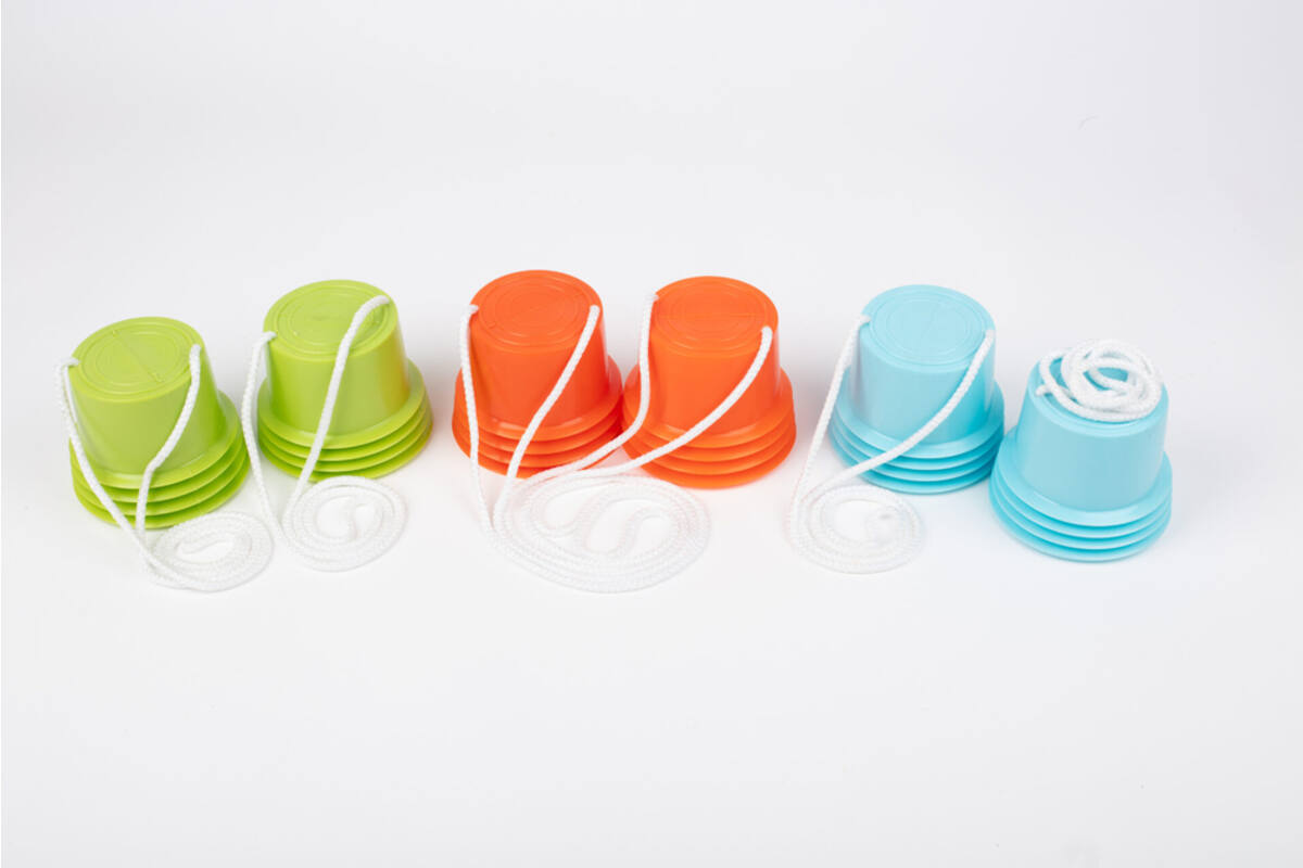 Loopklossen ECO, 3 sets (blauw, groen en oranje)