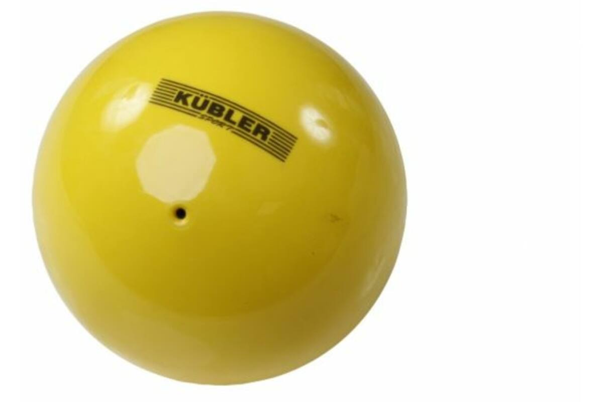 Gymnastiekbal 18 cm geel, 175 gram