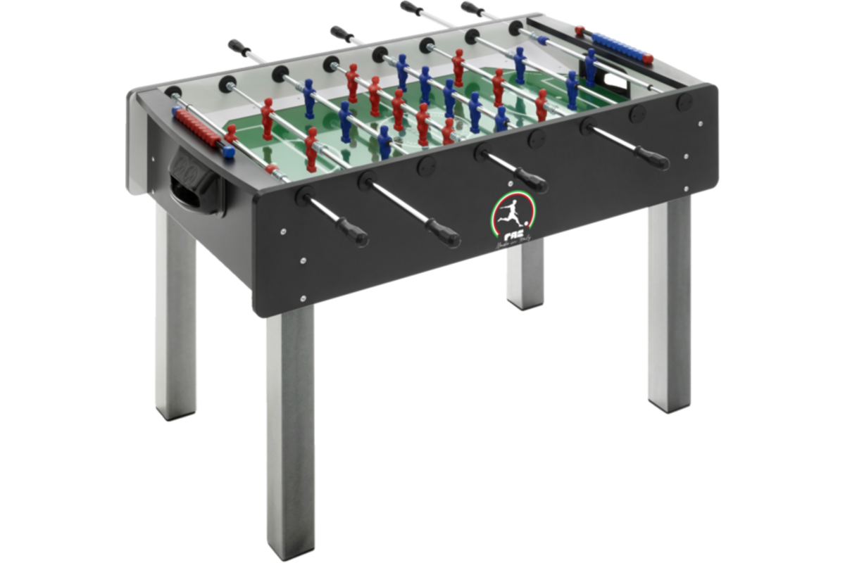 Tafelvoetbaltafel met telescoopstangen FAS Match, speelklaar aangeleverd