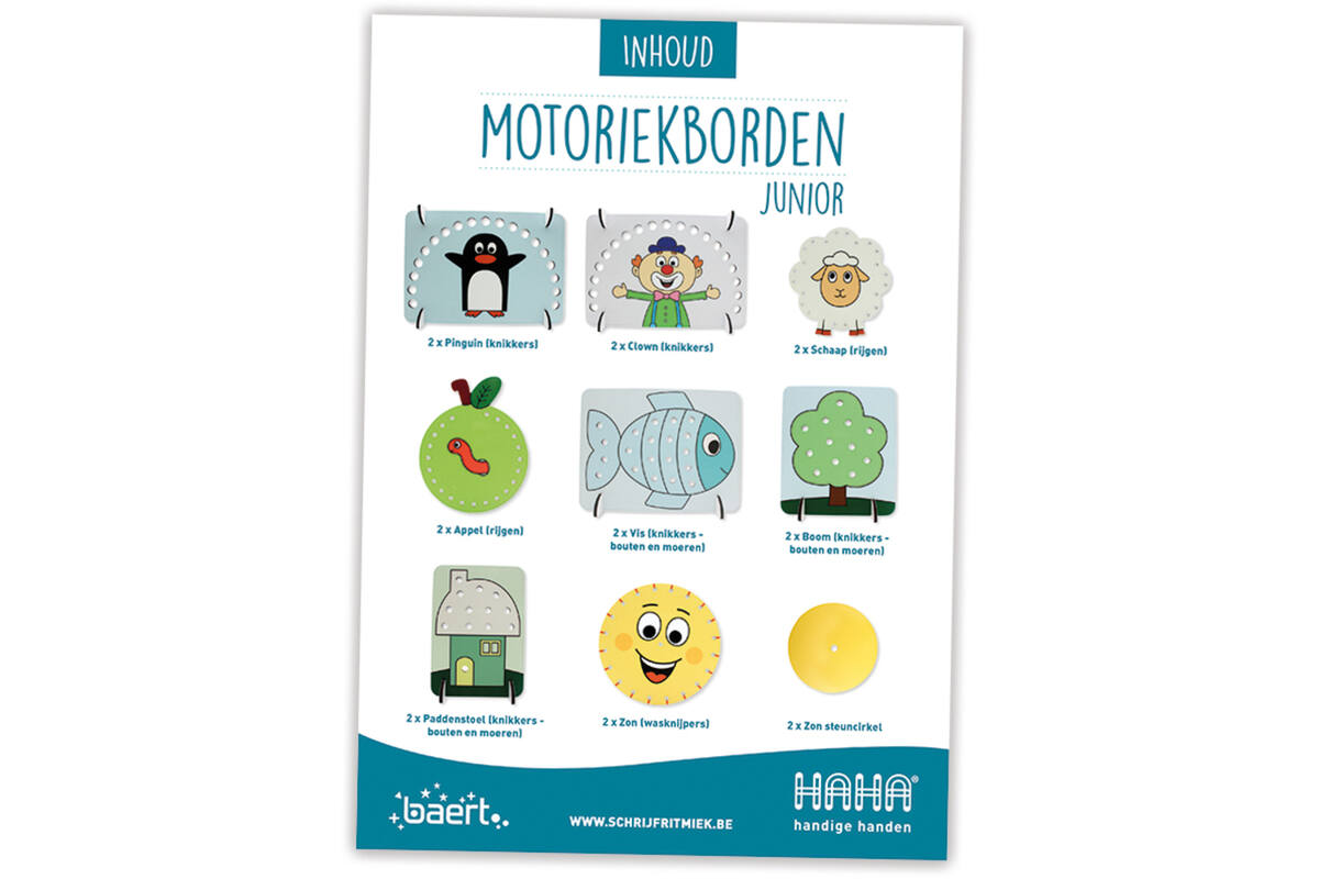 Fijne motoriek - Handige Handen - motoriekborden - junior - per set