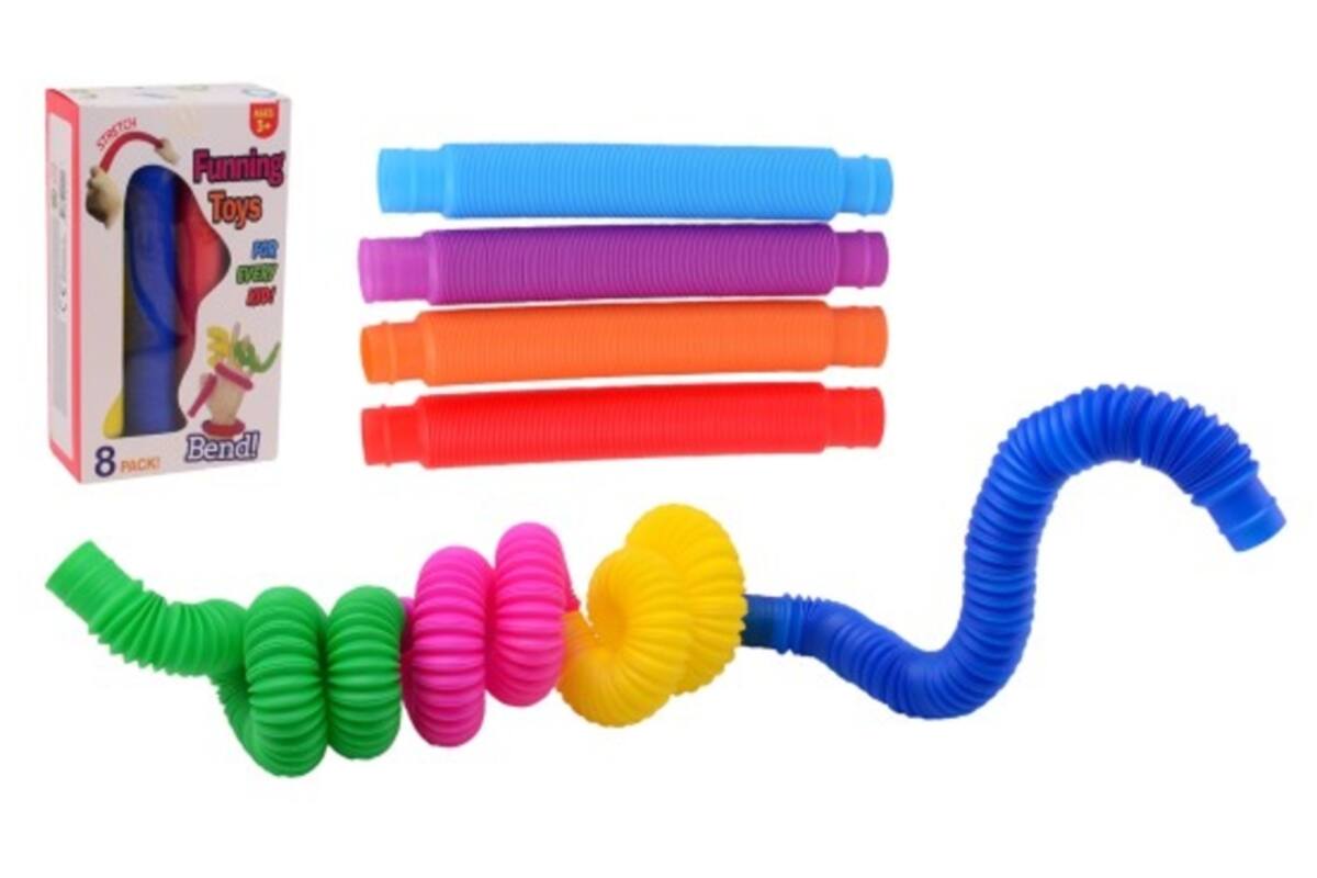 Fidget buizen in doos van 8 stuks, 21 x 3 cm