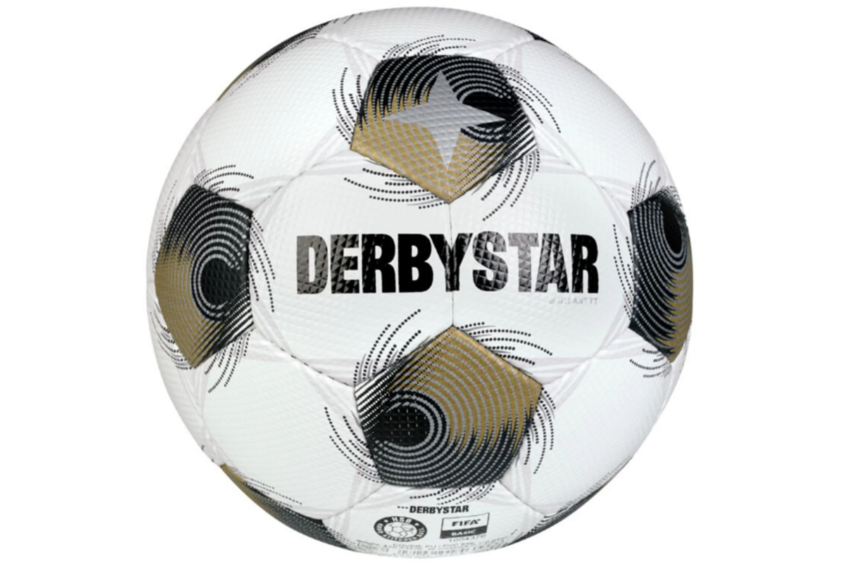 Voetbal | Derbystar® Soccer Brillant TT, maat 5, 2025, wit/zilver/goud