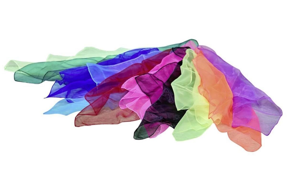 Jongleerdoekjes, set van 10 stuks, 66 x 66 cm