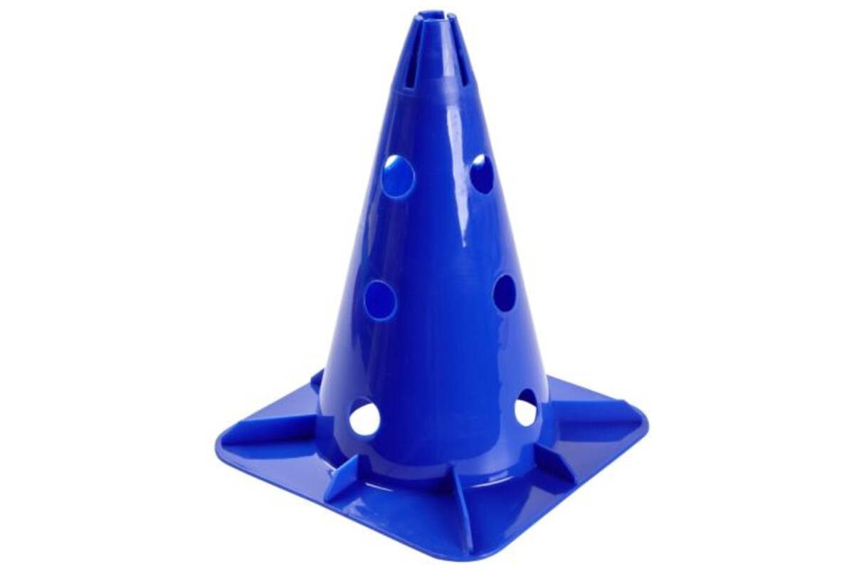 Pion met gaten, 30 cm hoog, blauw