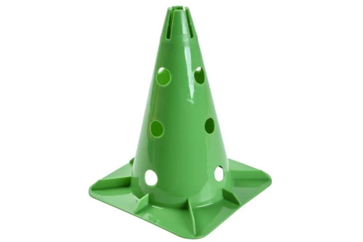Pion met gaten, 30 cm hoog, groen
