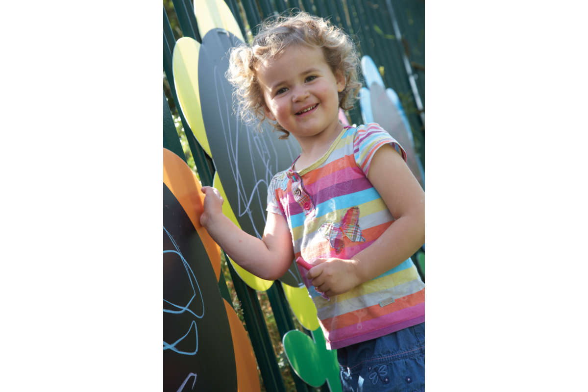 Krijtbord margrieten voor buiten, set van 5 stuks