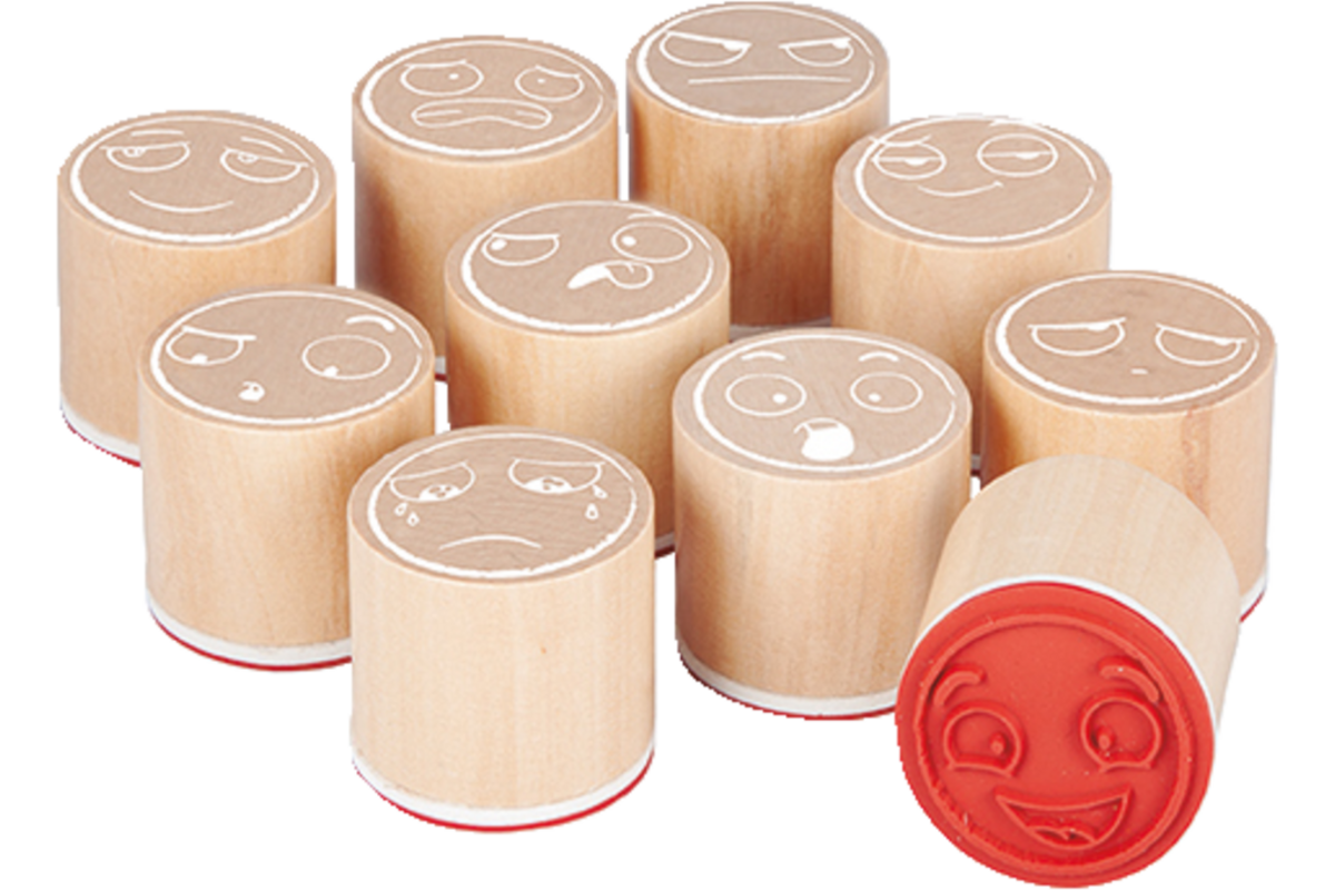 Stempels met 10 emoties