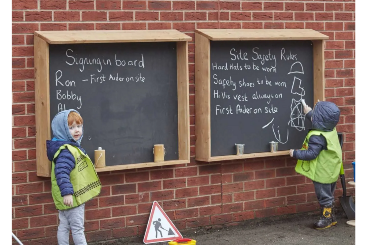 Krijtbord-hokjes voor buiten